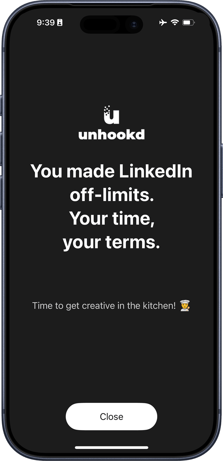 Phone screen showing locked social apps