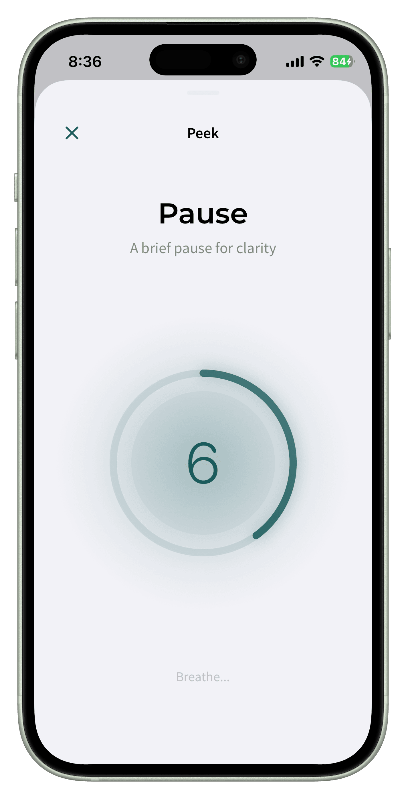 unhookd Earn your Peek screen: a short pause before a distracting app opens